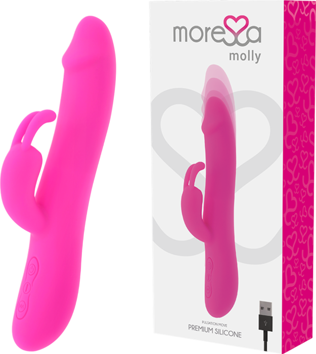 Rabbit δονητής από σιλικόνη σε ροζ χρώμα, μήκους 20,5 εκ. και μέγιστης διαμέτρου 3,5 εκ.