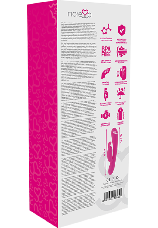 Rabbit δονητής από σιλικόνη σε ροζ χρώμα, μήκους 19,5 εκ. και μέγιστης διαμέτρου 4 εκ.