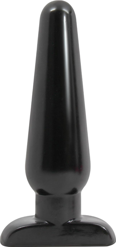Πρωκτική σφήνα από pvc σε μαύρο χρώμα, μήκους 17 εκ. και μέγιστης διαμέτρου 4,6 εκ.