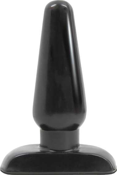 Πρωκτική σφήνα από pvc σε μαύρο χρώμα, μήκους 12 εκ. και μέγιστης διαμέτρου 3,8 εκ.