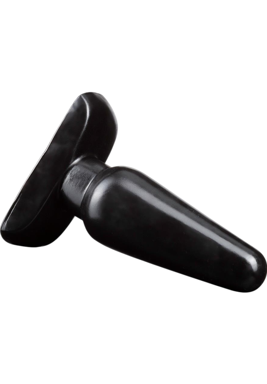 Πρωκτική σφήνα από pvc σε μαύρο χρώμα, μήκους 12 εκ. και μέγιστης διαμέτρου 3,8 εκ.