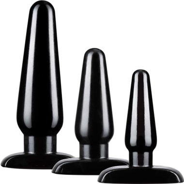 Σετ πρωκτικές σφήνες από pvc σε μαύρο χρώμα
