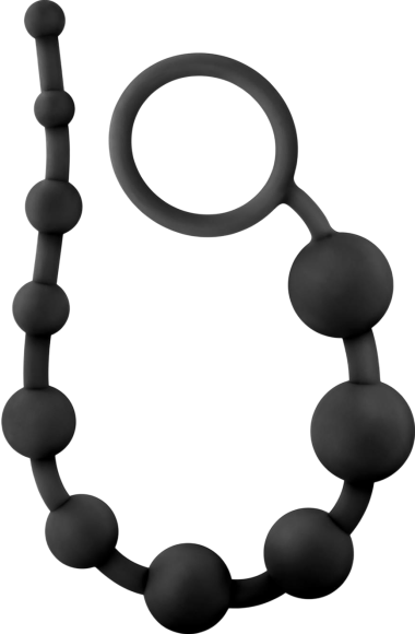 Πρωκτικές μπίλιες από σιλικόνη σε μαύρο χρώμα, μήκους 31,8 εκ. και μέγιστης διαμέτρου 2,3 εκ.