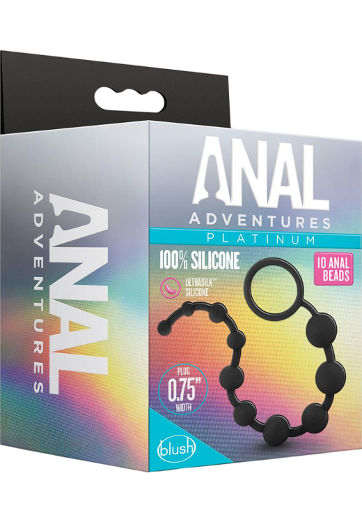 Πρωκτικές μπίλιες από σιλικόνη σε μαύρο χρώμα, μήκους 31,8 εκ. και μέγιστης διαμέτρου 2,3 εκ.