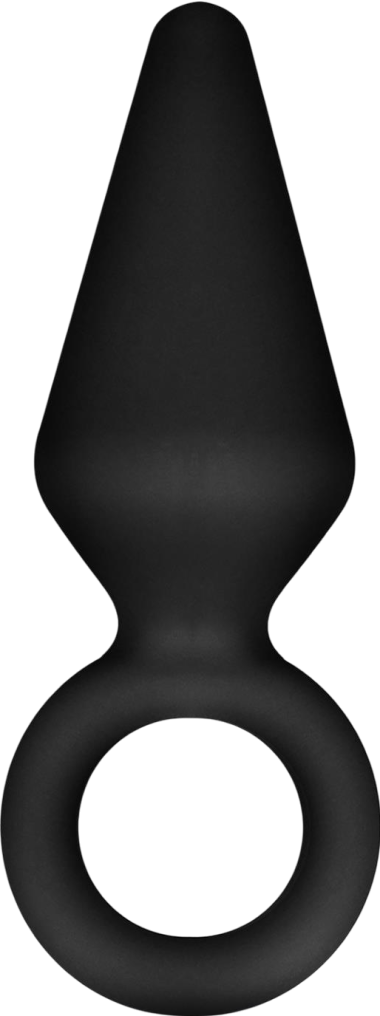 Πρωκτική σφήνα από σιλικόνη σε μαύρο χρώμα, μήκους 7,3 εκ. και μέγιστης διαμέτρου 2,7 εκ.