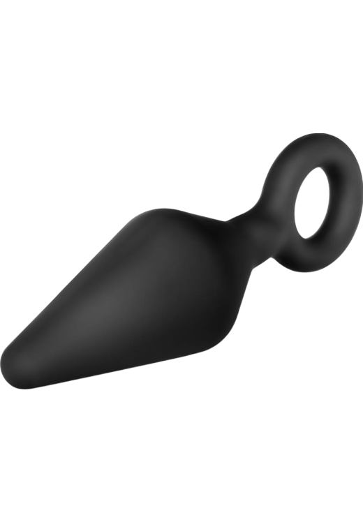 Πρωκτική σφήνα από σιλικόνη σε μαύρο χρώμα, μήκους 7,3 εκ. και μέγιστης διαμέτρου 2,7 εκ.