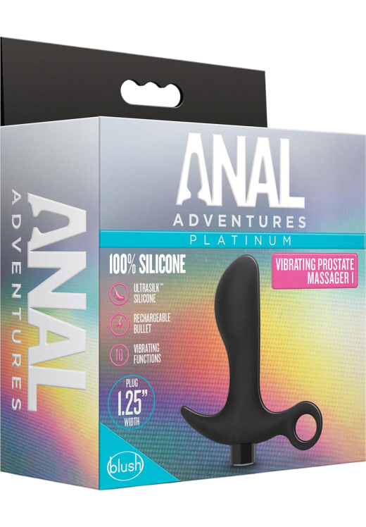 Πρωκτικός δονητής από σιλικόνη σε μαύρο χρώμα, μήκους 10,7 εκ. και μέγιστης διαμέτρου 3,1 εκ.