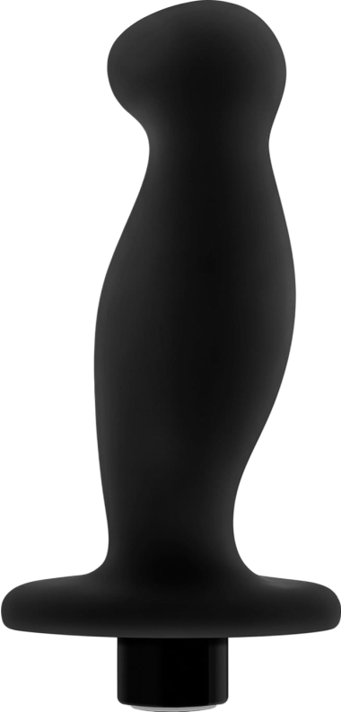 Πρωκτικός δονητής από σιλικόνη σε μαύρο χρώμα, μήκους 10,7 εκ. και μέγιστης διαμέτρου 3,1 εκ.