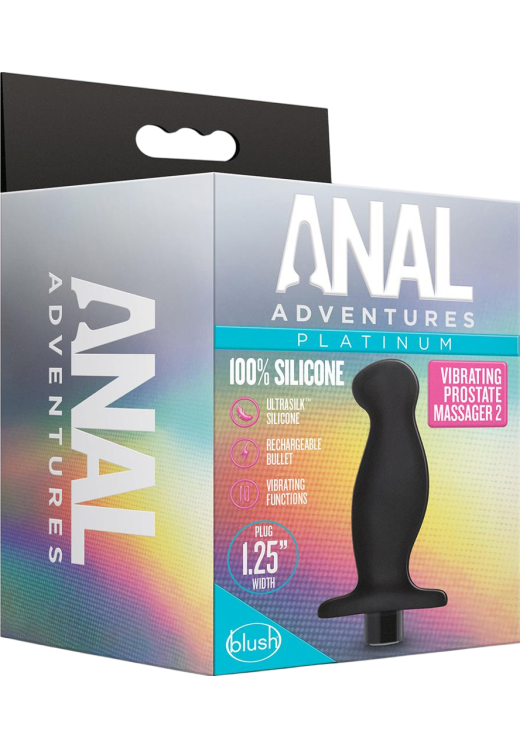 Πρωκτικός δονητής από σιλικόνη σε μαύρο χρώμα, μήκους 10,7 εκ. και μέγιστης διαμέτρου 3,1 εκ.