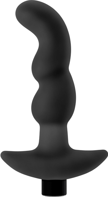 Πρωκτικός δονητής από σιλικόνη σε μαύρο χρώμα, μήκους 13,7 εκ. και μέγιστης διαμέτρου 3,4 εκ.