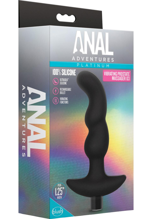 Πρωκτικός δονητής από σιλικόνη σε μαύρο χρώμα, μήκους 13,7 εκ. και μέγιστης διαμέτρου 3,4 εκ.