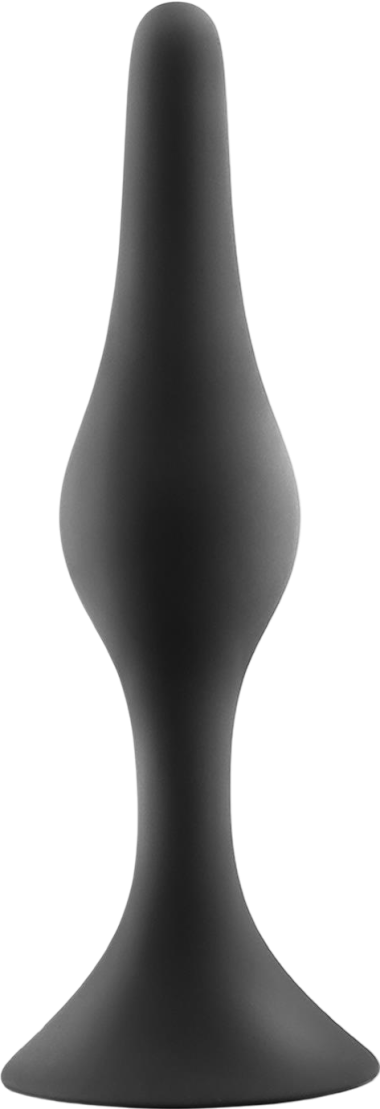 Πρωκτική σφήνα από σιλικόνη σε μαύρο χρώμα, μήκους 10,8 εκ. και μέγιστης διαμέτρου 2,4 εκ.