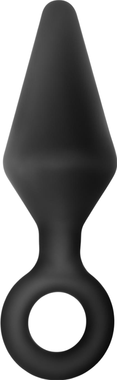 Πρωκτική σφήνα από σιλικόνη σε μαύρο χρώμα, μήκους 13,3 εκ. και μέγιστης διαμέτρου 3,8 εκ.