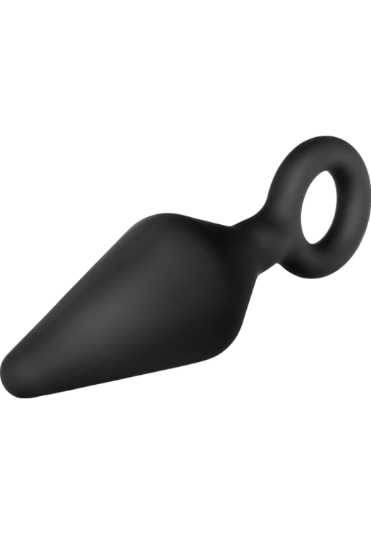 Πρωκτική σφήνα από σιλικόνη σε μαύρο χρώμα, μήκους 13,3 εκ. και μέγιστης διαμέτρου 3,8 εκ.