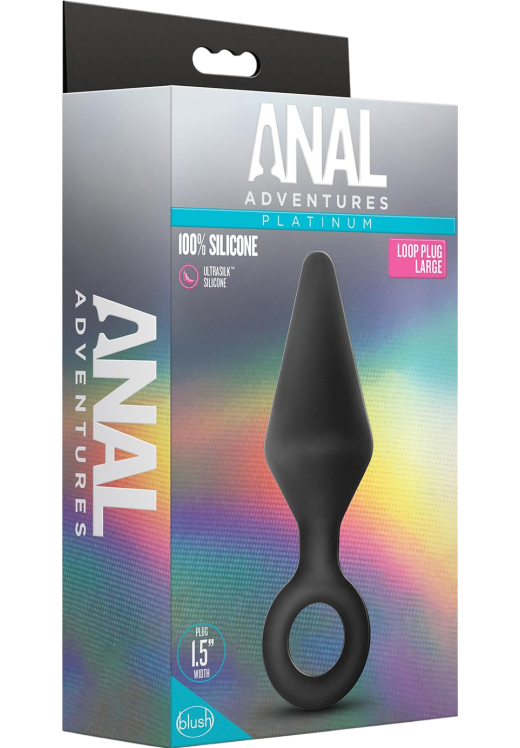 Πρωκτική σφήνα από σιλικόνη σε μαύρο χρώμα, μήκους 13,3 εκ. και μέγιστης διαμέτρου 3,8 εκ.