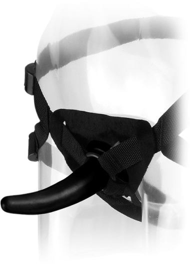 Στραπόν από pvc σε μαύρο χρώμα, μήκους 13,7 εκ. και μέγιστης διαμέτρου 3,1 εκ.