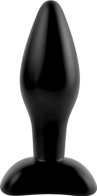 Πρωκτική σφήνα από σιλικόνη σε μαύρο χρώμα, μήκους 10,4 εκ. και μέγιστης διαμέτρου 4 εκ.