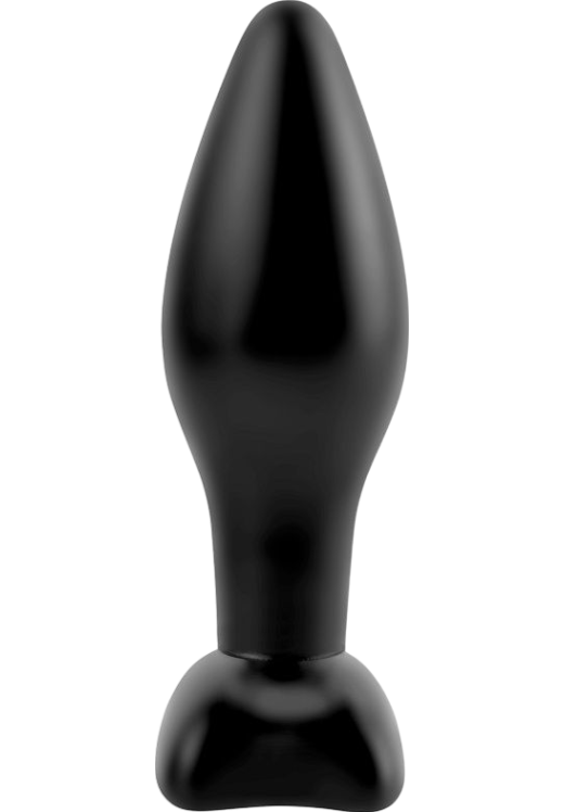 Πρωκτική σφήνα από σιλικόνη σε μαύρο χρώμα, μήκους 10,4 εκ. και μέγιστης διαμέτρου 4 εκ.