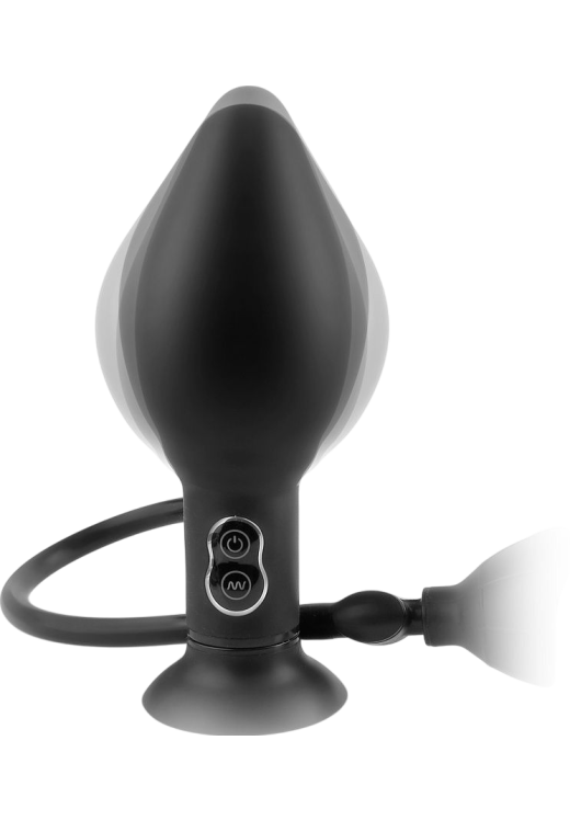 Δονούμενη σφήνα από σιλικόνη σε μαύρο χρώμα, μήκους 17,4 εκ. και μέγιστης διαμέτρου 4,6 εκ.