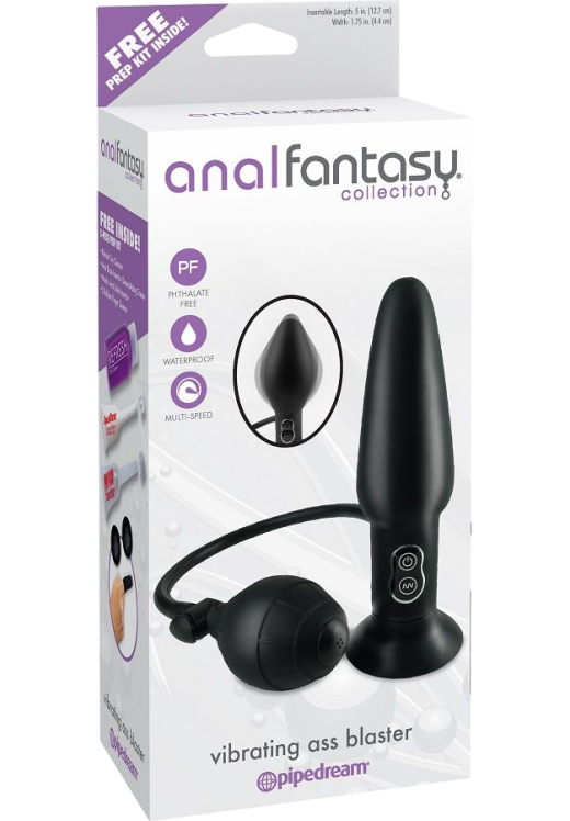 Δονούμενη σφήνα από σιλικόνη σε μαύρο χρώμα, μήκους 17,4 εκ. και μέγιστης διαμέτρου 4,6 εκ.