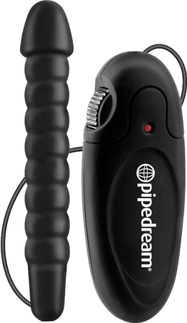 Δονούμενη σφήνα από abs σε μαύρο χρώμα, μήκους 13 εκ. και μέγιστης διαμέτρου 1,9 εκ. με ενσύρματο κοντρόλ