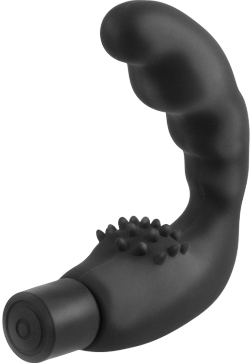 Δονητής προστάτη από σιλικόνη σε μαύρο χρώμα, μήκους 10,7 εκ. και μέγιστης διαμέτρου 3,2 εκ.