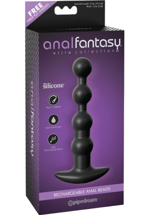 Πρωκτικός δονητής από σιλικόνη σε μαύρο χρώμα, μήκους 17 εκ. και μέγιστης διαμέτρου 3,2 εκ.