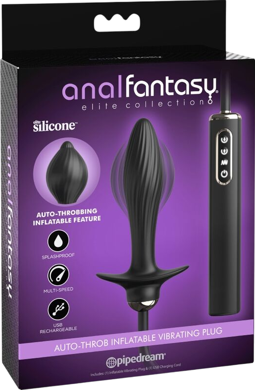 Δονούμενη σφήνα από σιλικόνη σε μαύρο χρώμα, μήκους 13 εκ. και μέγιστης διαμέτρου 7 εκ. με ενσύρματο κοντρόλ