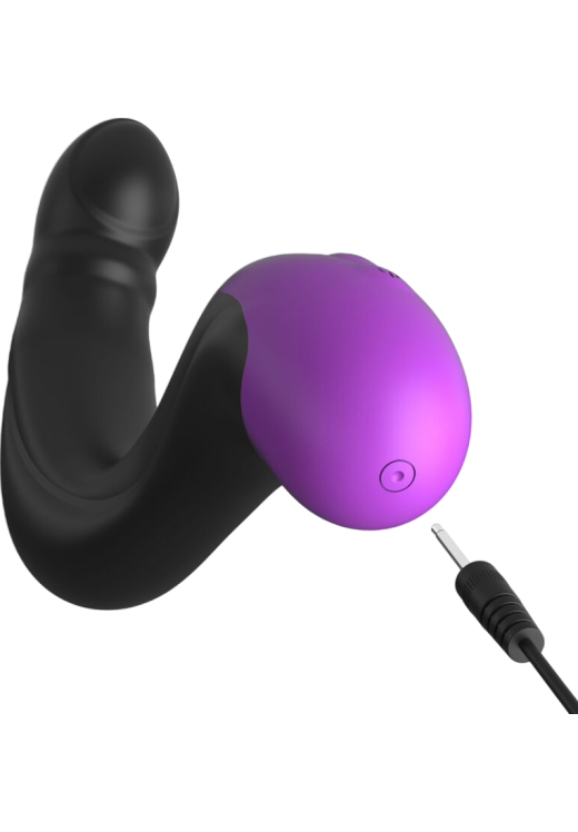 Πρωκτικός δονητής από σιλικόνη σε μαύρο χρώμα, μήκους 25,4 εκ. και μέγιστης διαμέτρου 4,3 εκ.