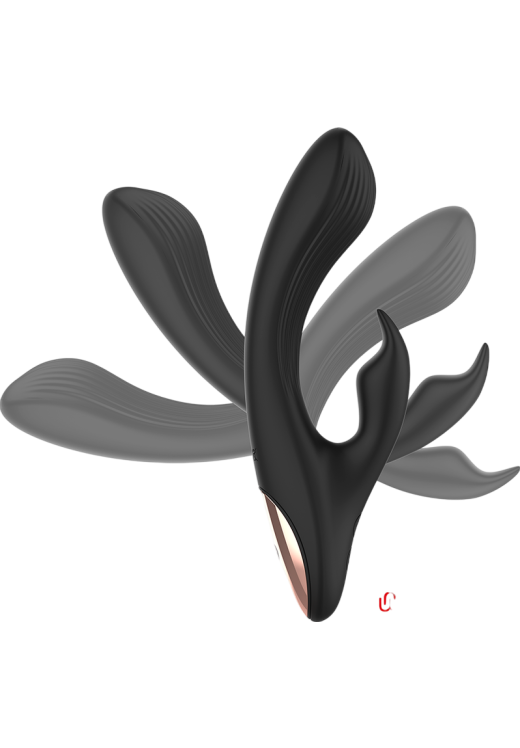 Rabbit δονητής από σιλικόνη, μήκους 20 εκ. με τηλεχειριζόμενο χειρισμό