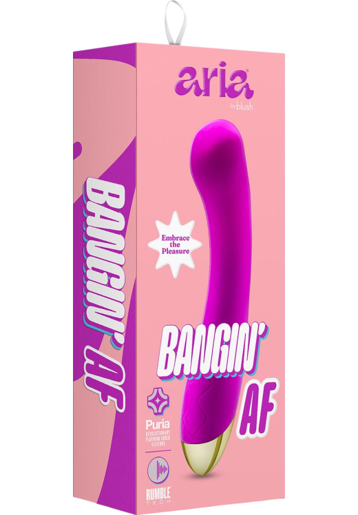 Δονητής σημείου g από σιλικόνη σε μοβ χρώμα, μήκους 18,4 εκ. και μέγιστης διαμέτρου 3,2 εκ.