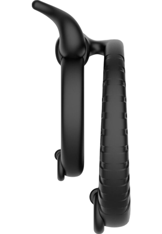 Διπλό δαχτυλίδι πέους από σιλικόνη σε μαύρο χρώμα