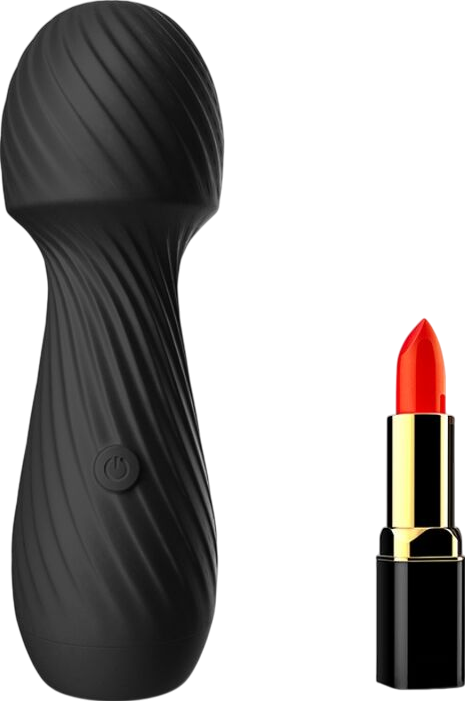 Δονητής μασάζ από σιλικόνη σε μαύρο χρώμα, μήκους 13,6 εκ. και μέγιστης διαμέτρου 4,5 εκ.