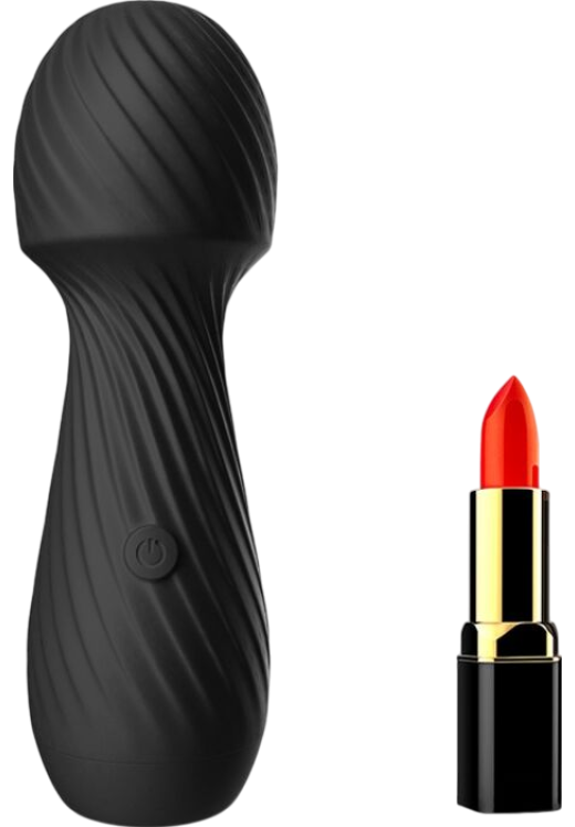 Δονητής μασάζ από σιλικόνη σε μαύρο χρώμα, μήκους 13,6 εκ. και μέγιστης διαμέτρου 4,5 εκ.