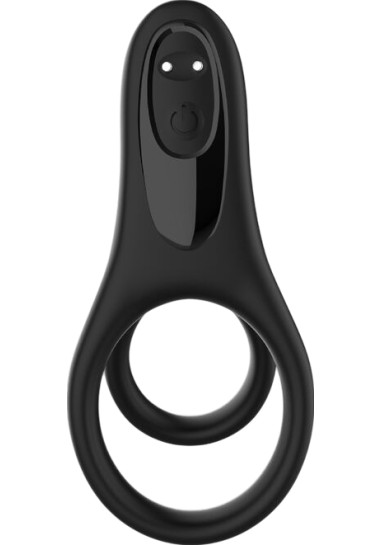 Armony Double Ring Vibrator Δονούμενο δαχτυλίδι από σιλικόνη σε μαύρο χρώμα, μήκους 5,7 εκ. και μέγιστης διαμέτρου 5,7 εκ.