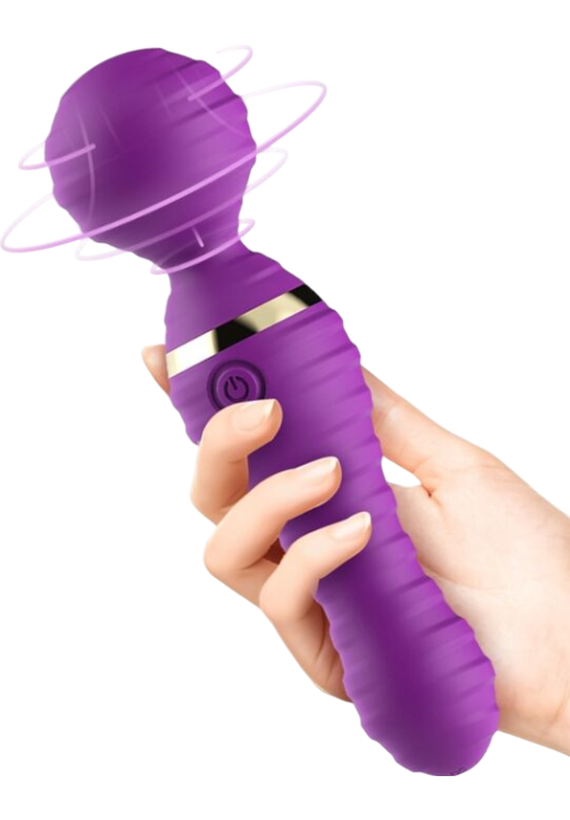 Δονητής μασάζ από σιλικόνη σε μοβ χρώμα, μήκους 19,4 εκ. και μέγιστης διαμέτρου 5 εκ.