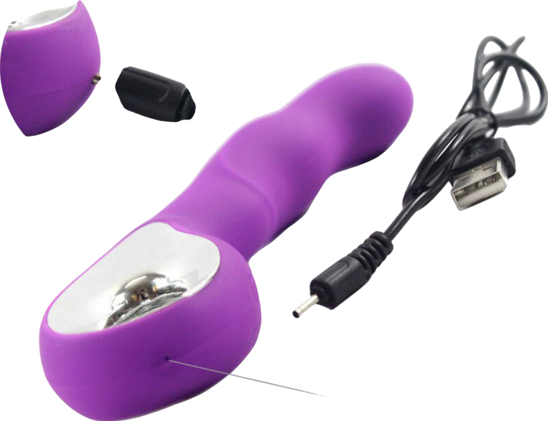 Δονητής σημείου g από σιλικόνη σε μοβ χρώμα, μήκους 19,8 εκ. και μέγιστης διαμέτρου 2,5 εκ.