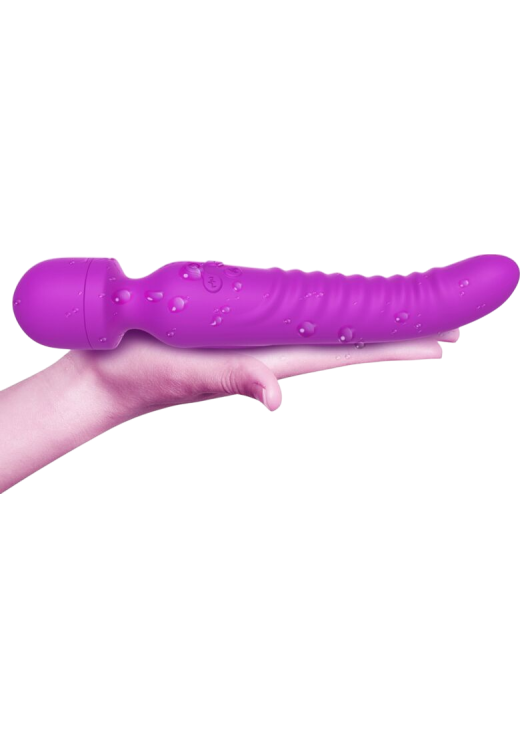 Δονητής μασάζ από σιλικόνη σε μοβ χρώμα, μήκους 22,6 εκ. και μέγιστης διαμέτρου 4,2 εκ.