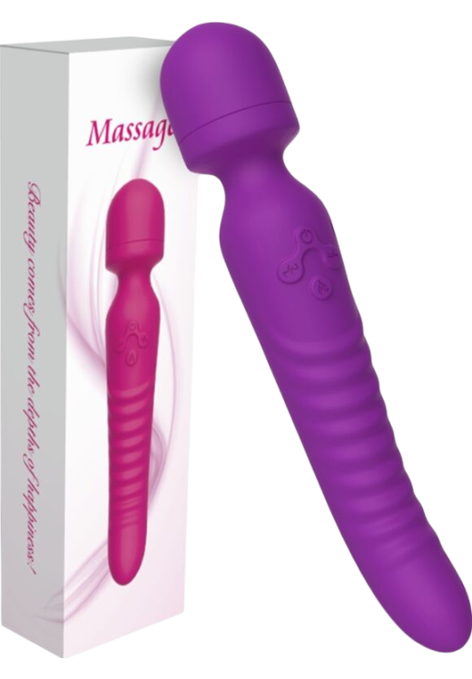 Δονητής μασάζ από σιλικόνη σε μοβ χρώμα, μήκους 22,6 εκ. και μέγιστης διαμέτρου 4,2 εκ.