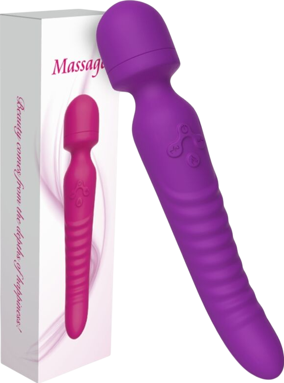 Δονητής μασάζ από σιλικόνη σε μοβ χρώμα, μήκους 22,6 εκ. και μέγιστης διαμέτρου 4,2 εκ.