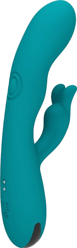 Rabbit δονητής από σιλικόνη σε πράσινο χρώμα, μήκους 20,8 εκ. και μέγιστης διαμέτρου 3,7 εκ.