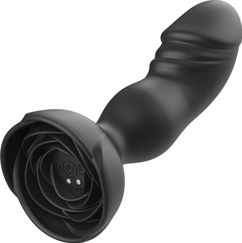 Δονούμενη σφήνα από σιλικόνη σε μαύρο χρώμα, μήκους 13,8 εκ. και μέγιστης διαμέτρου 3,5 εκ. με τηλεχειριζόμενο χειρισμό