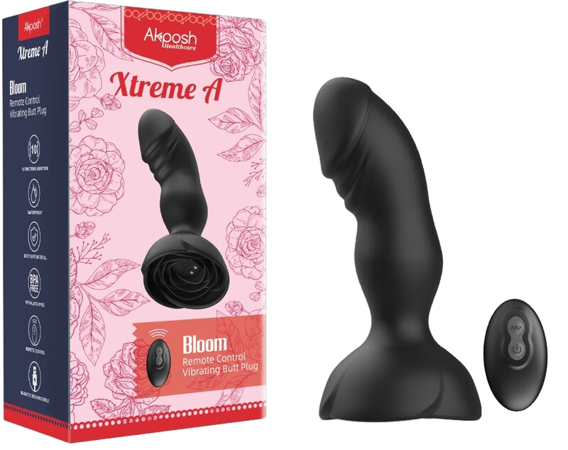 Δονούμενη σφήνα από σιλικόνη σε μαύρο χρώμα, μήκους 13,8 εκ. και μέγιστης διαμέτρου 3,5 εκ. με τηλεχειριζόμενο χειρισμό