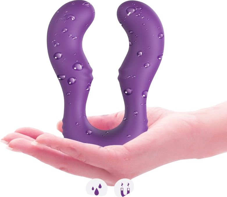 Δονητής σημείου g από σιλικόνη σε μοβ χρώμα, μήκους 18,3 εκ. και μέγιστης διαμέτρου 3,1 εκ.