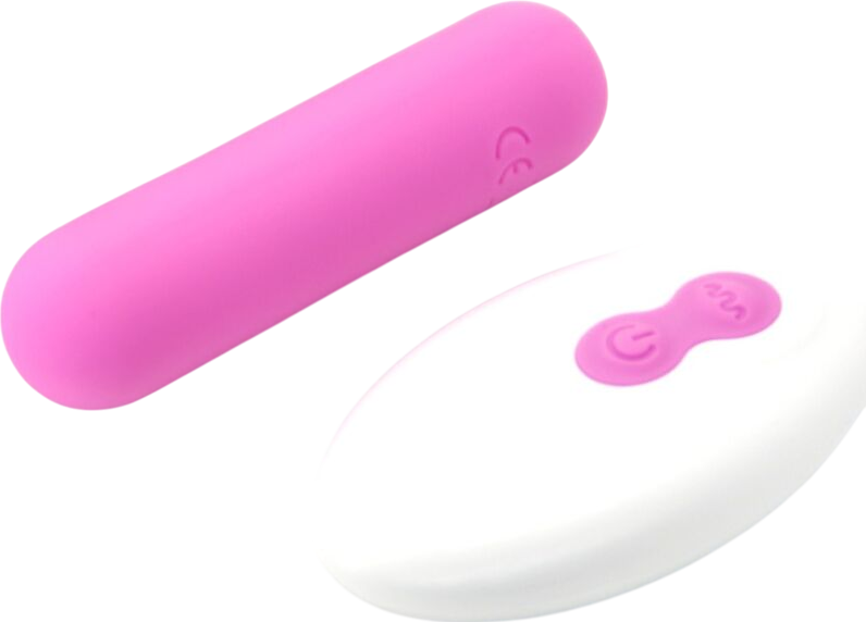 Μίνι δονητής από σιλικόνη σε ροζ χρώμα, μήκους 6,5 εκ. και μέγιστης διαμέτρου 15 εκ. με τηλεχειριζόμενο χειρισμό