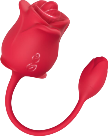 Κλειτοριδικός δονητής από σιλικόνη σε κόκκινο χρώμα, μήκους 34,2 εκ. και μέγιστης διαμέτρου 5,7 εκ.