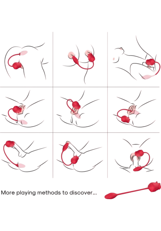 Κλειτοριδικός δονητής από σιλικόνη σε κόκκινο χρώμα, μήκους 34,2 εκ. και μέγιστης διαμέτρου 5,7 εκ.