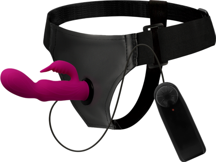 Δονούμενο στραπόν από tpr σε μοβ χρώμα, μήκους 15 εκ. και μέγιστης διαμέτρου 4 εκ. με ενσύρματο κοντρόλ