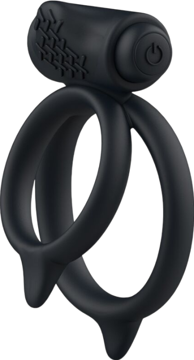 Δονούμενο δαχτυλίδι από σιλικόνη σε μαύρο χρώμα