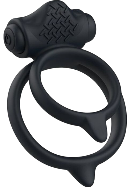 Δονούμενο δαχτυλίδι από σιλικόνη σε μαύρο χρώμα